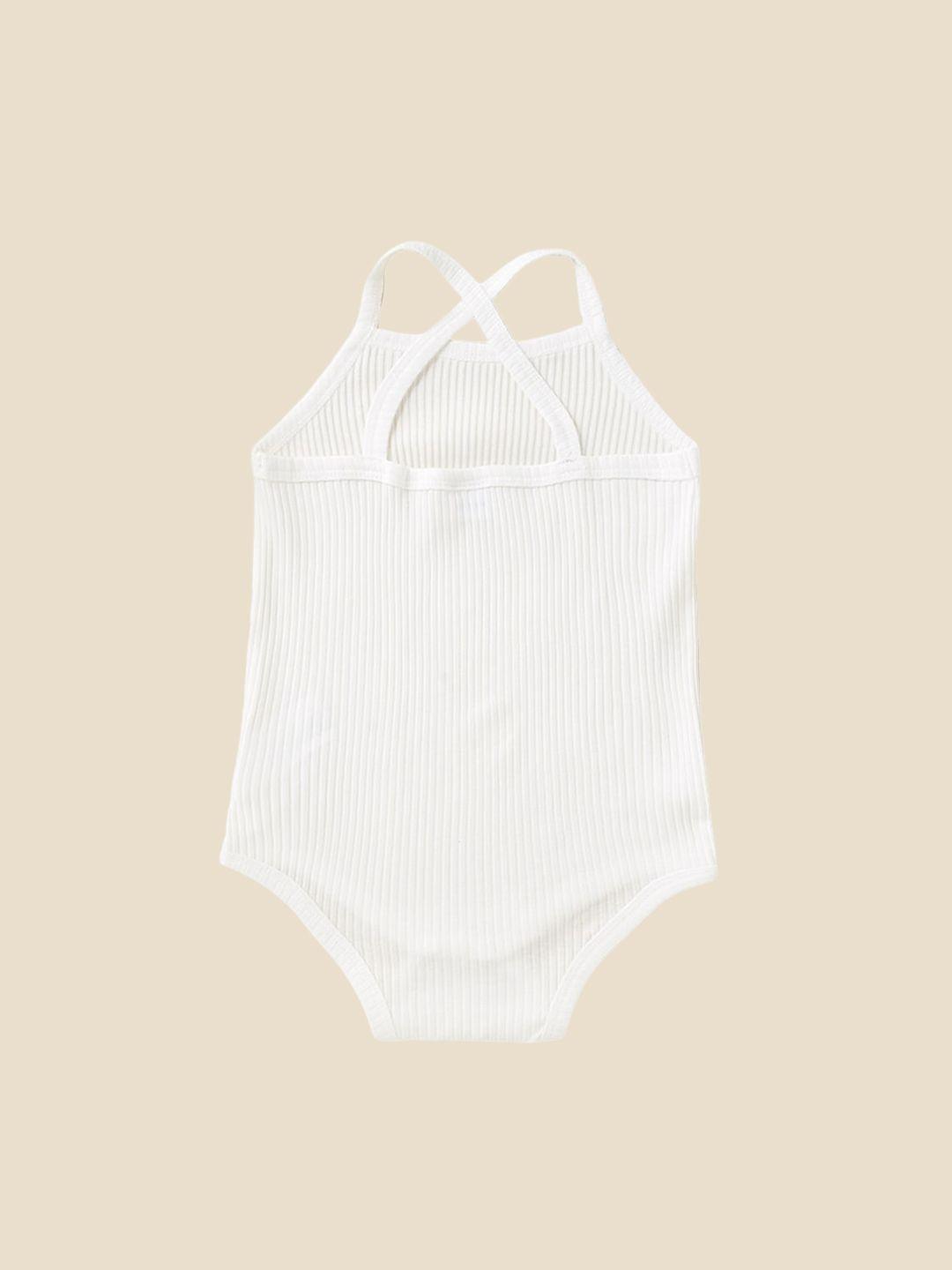 stylecast infants kids white shoulder straps rompers