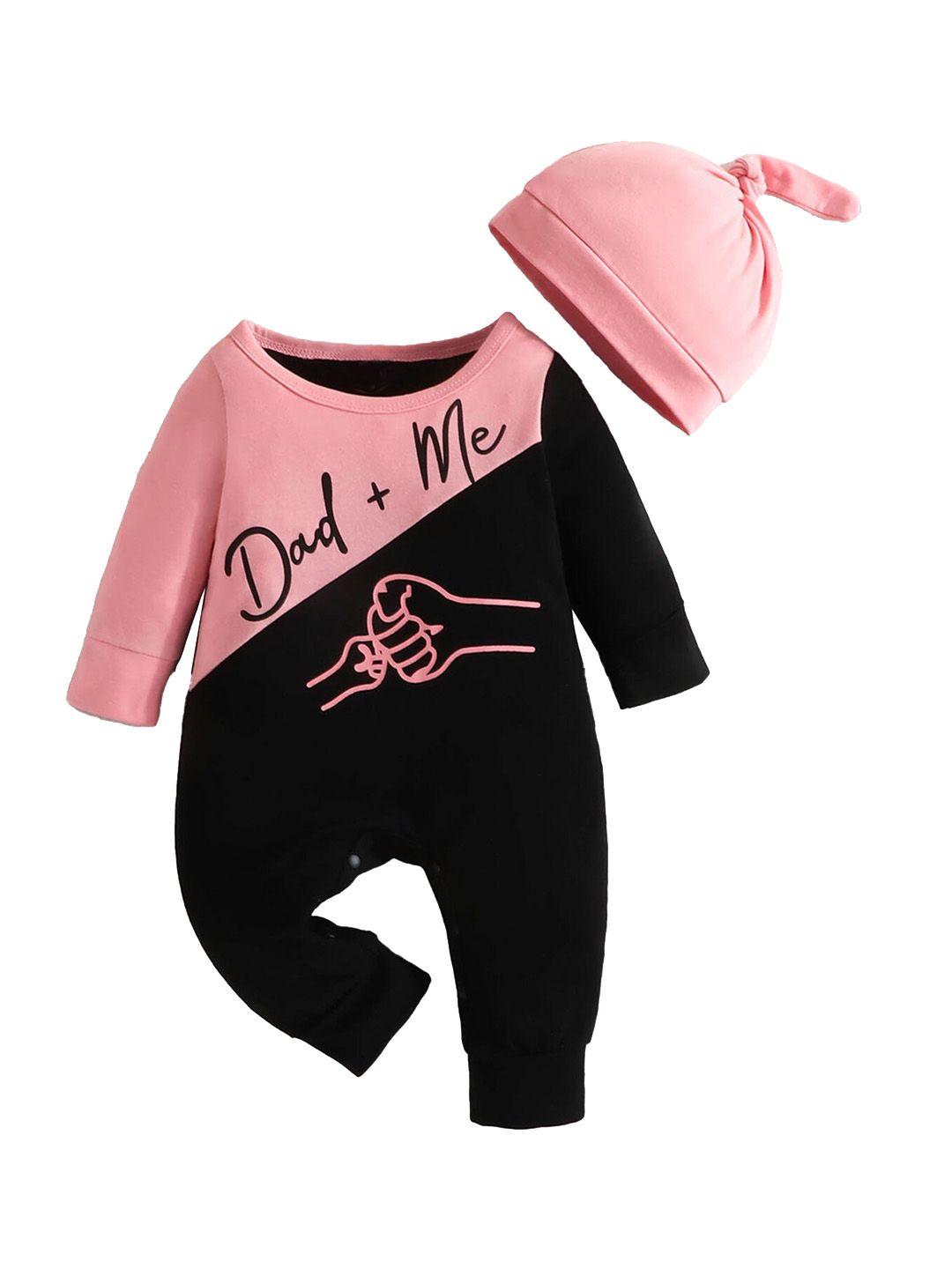 stylecast infants printed romper with cap