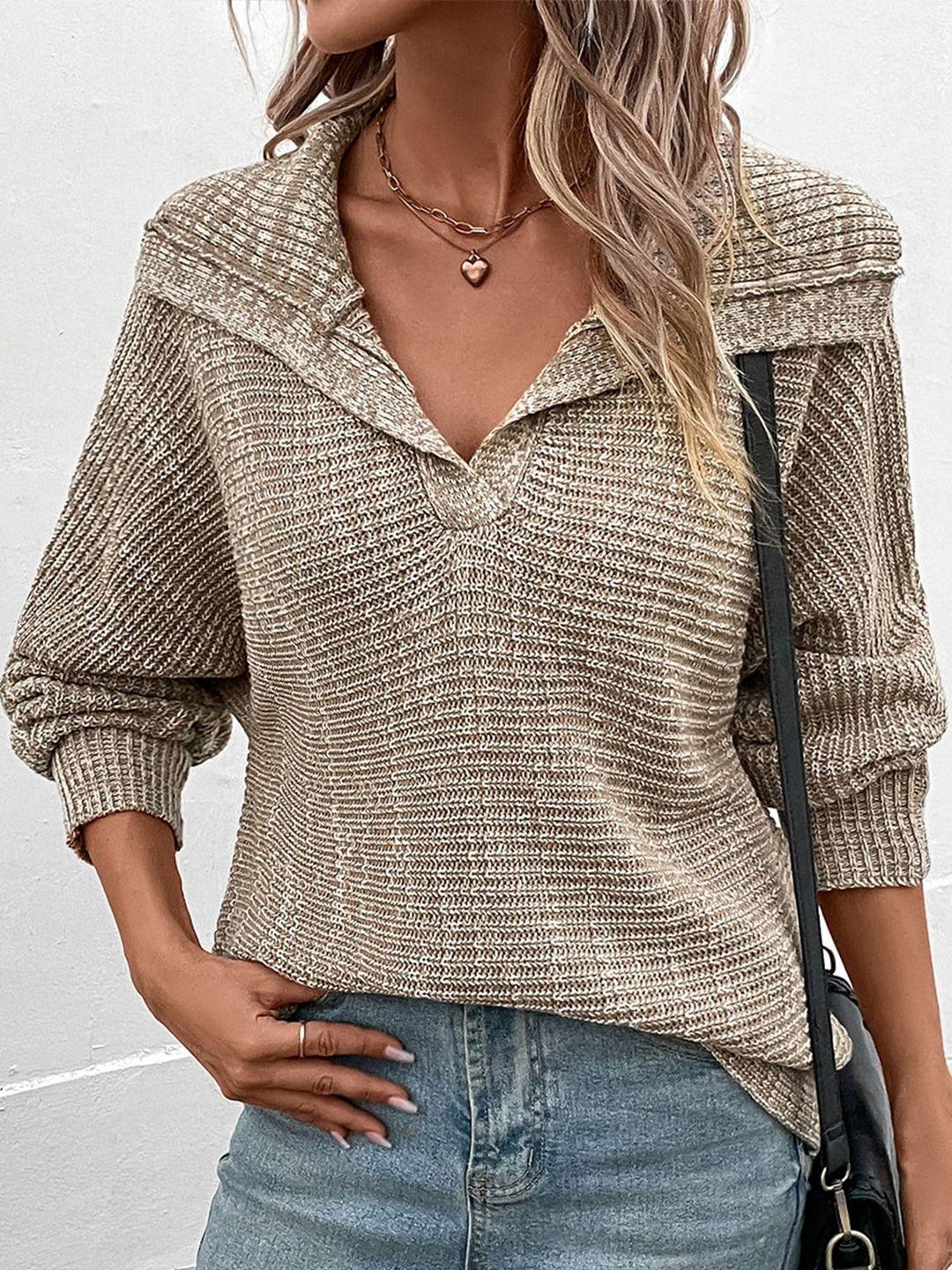 stylecast khaki cable knit acrylic pullover