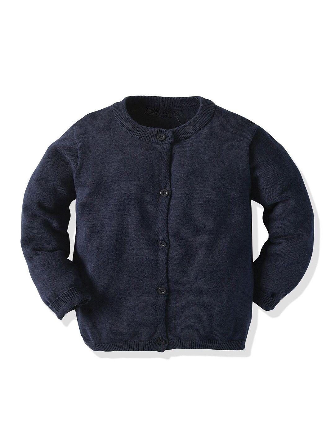 stylecast kids navy blue round neck cardigan sweaters