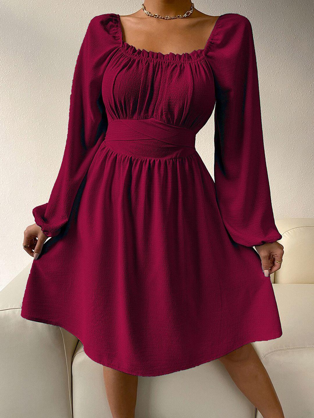 stylecast maroon a-line dress