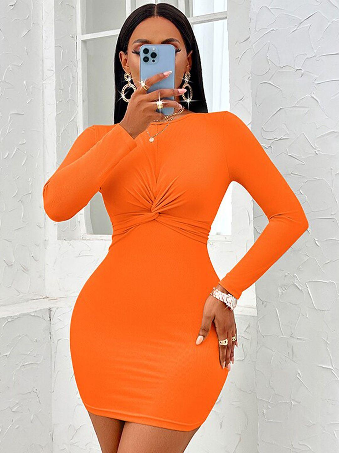 stylecast orange bodycon dress