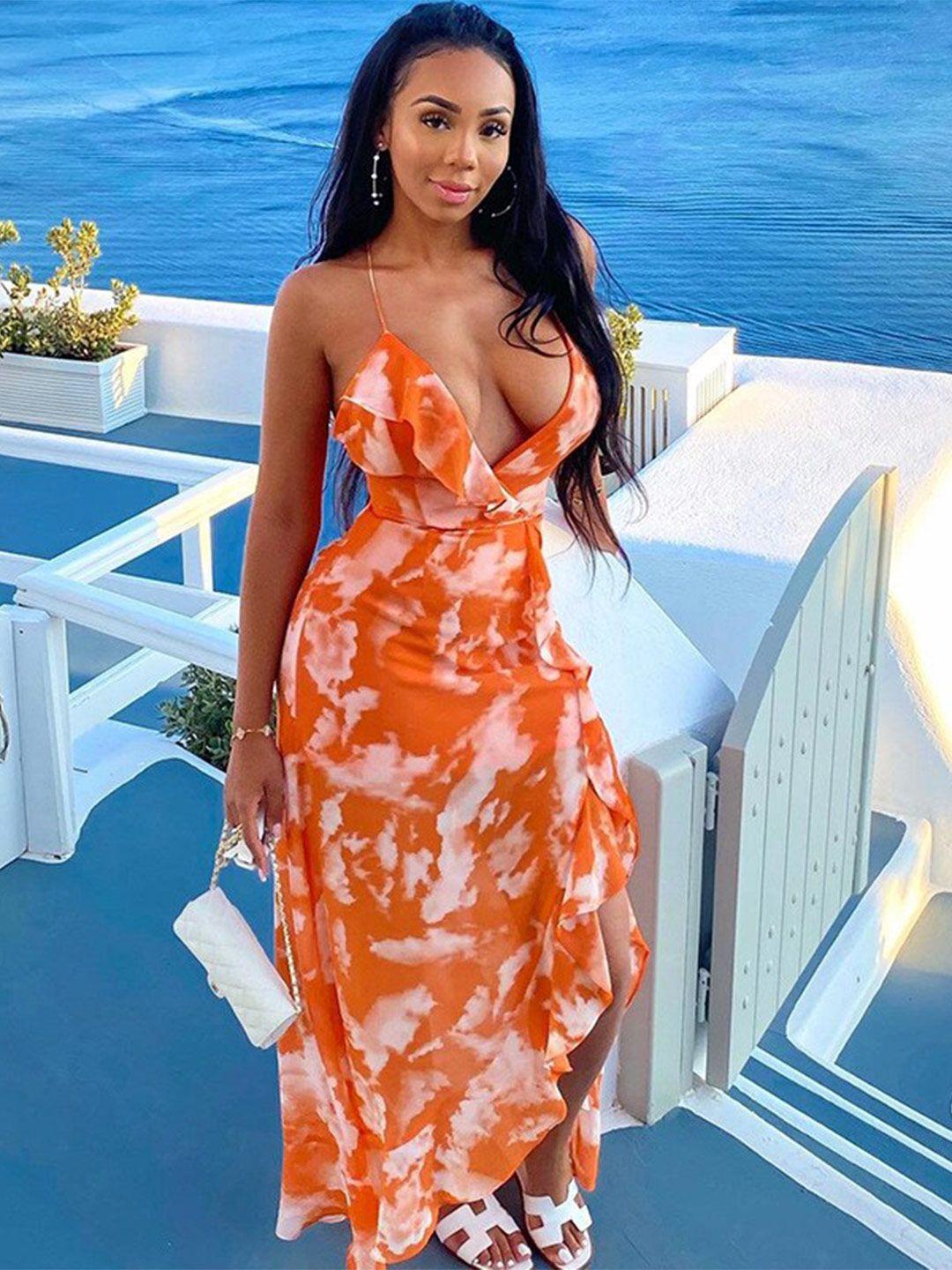 stylecast orange dress