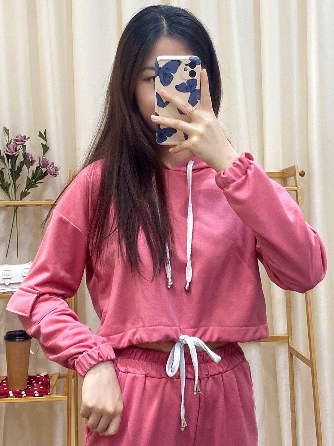 stylecast pink hooded sweatshirt & joggers