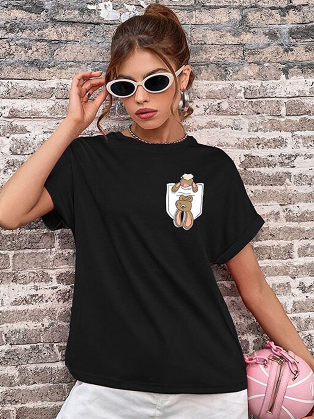 stylecast printed extended sleeves cotton t-shirt