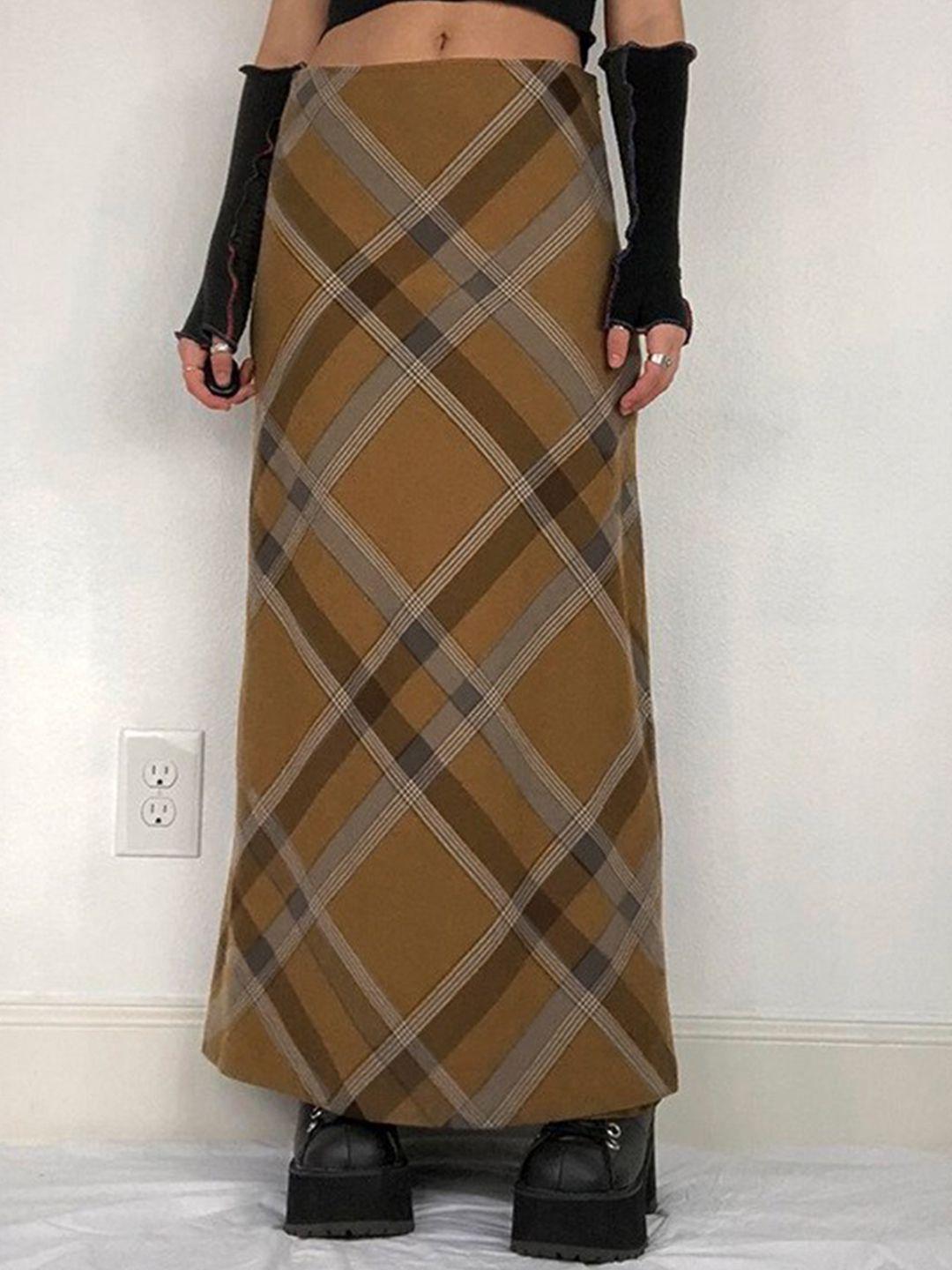 stylecast printed straight maxi skirt