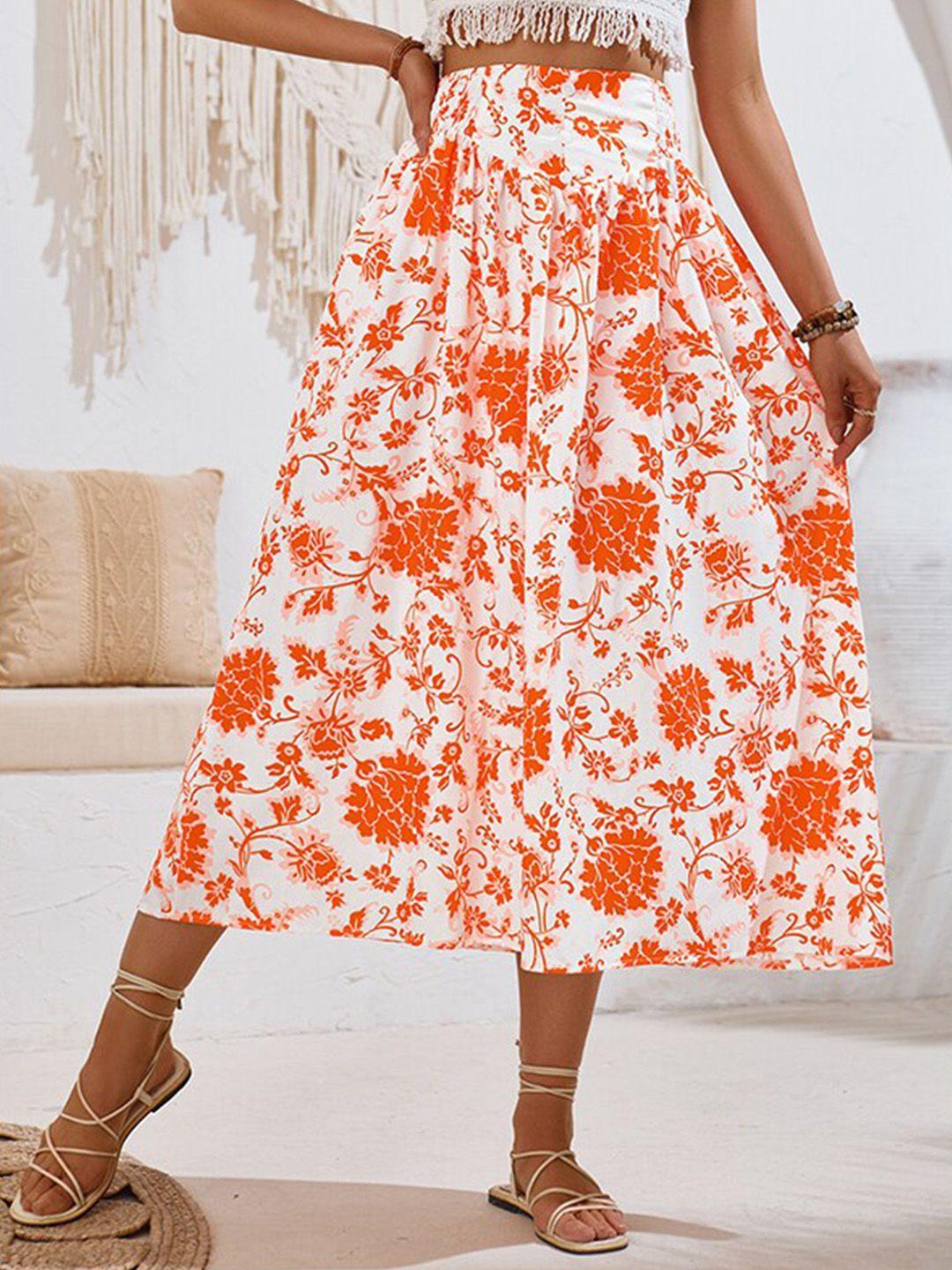 stylecast printed straight midi skirt
