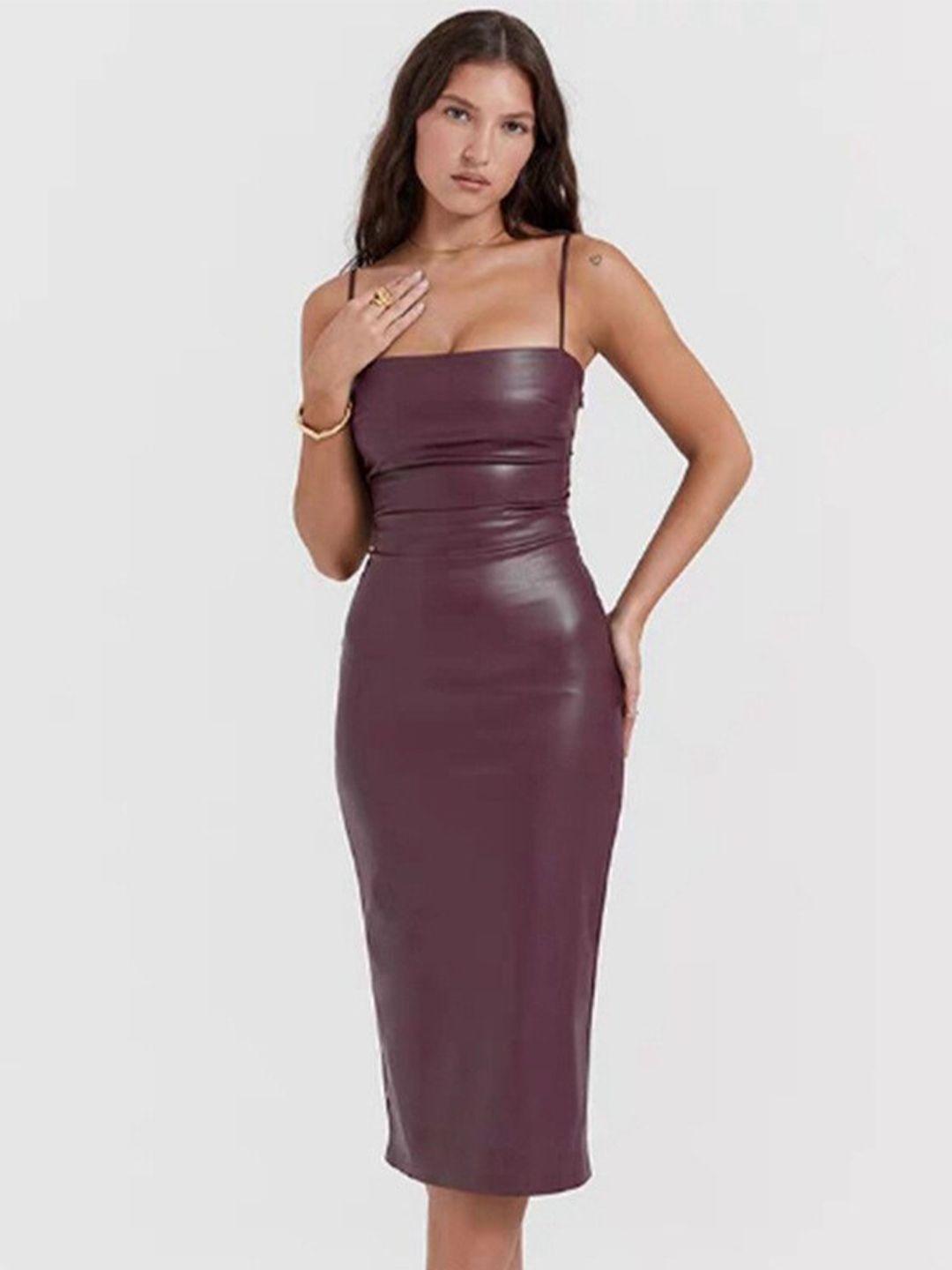 stylecast purple bodycon midi dress