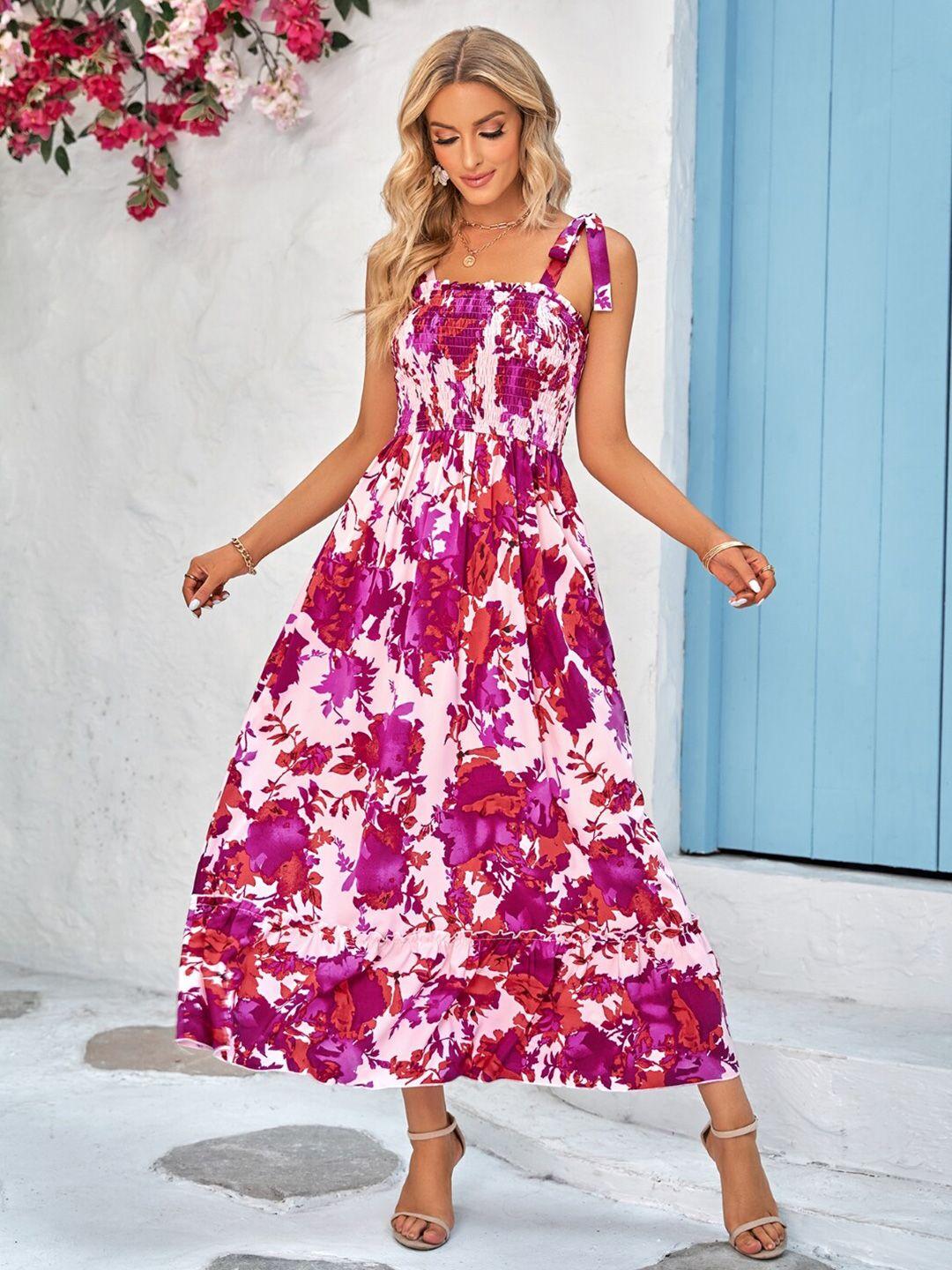 stylecast purple floral print maxi dress