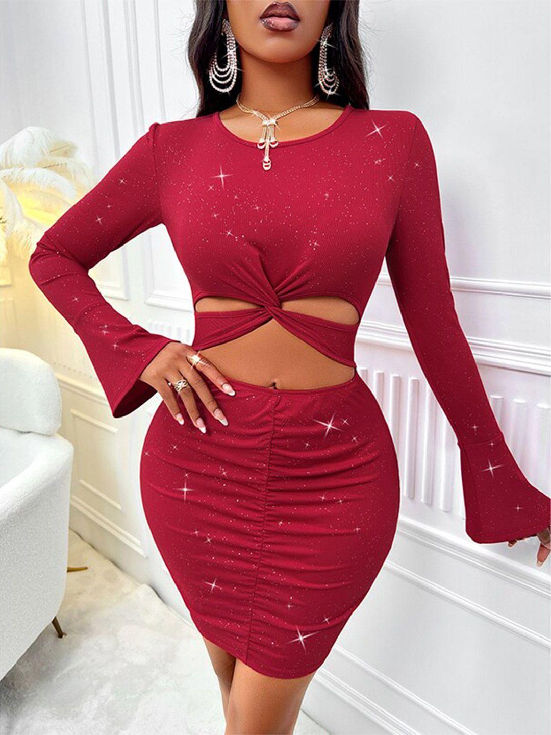 stylecast red bodycon mini dress