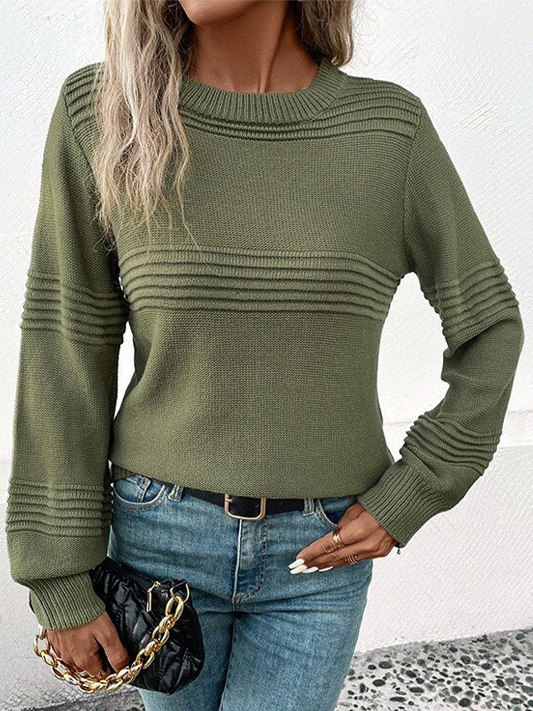 stylecast round neck acrylic pullover sweater