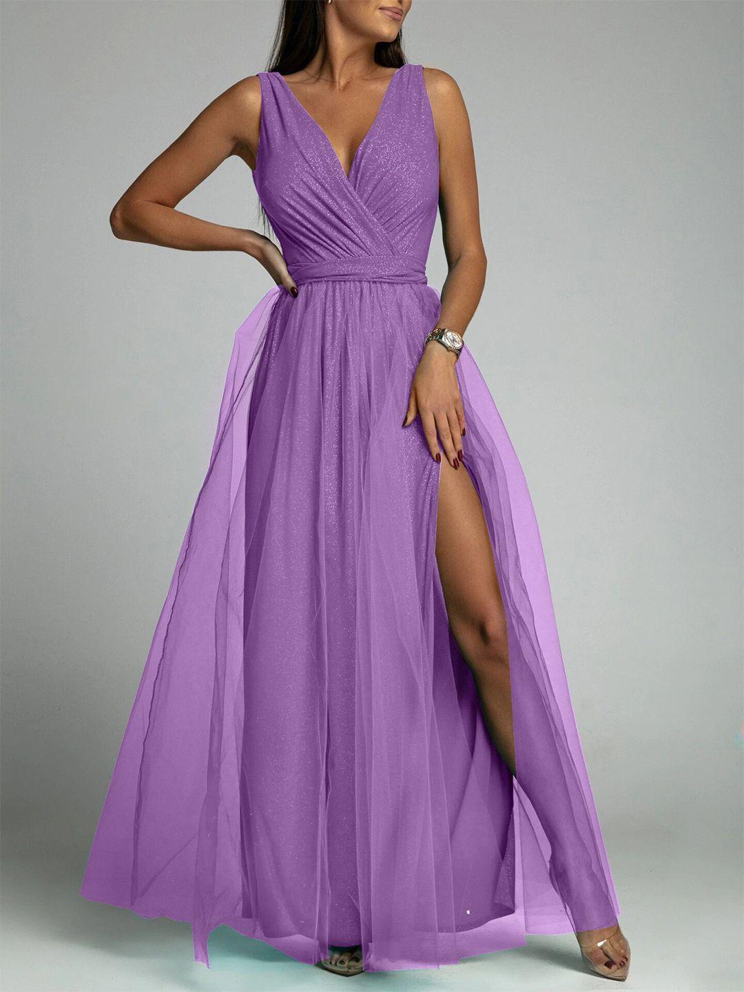 stylecast v neck sleeveless flared maxi dress