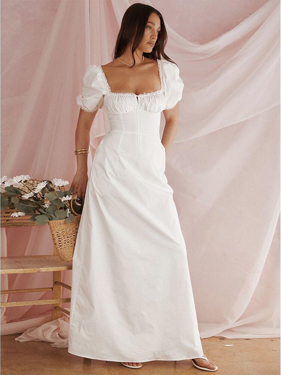 stylecast white a-line maxi dress