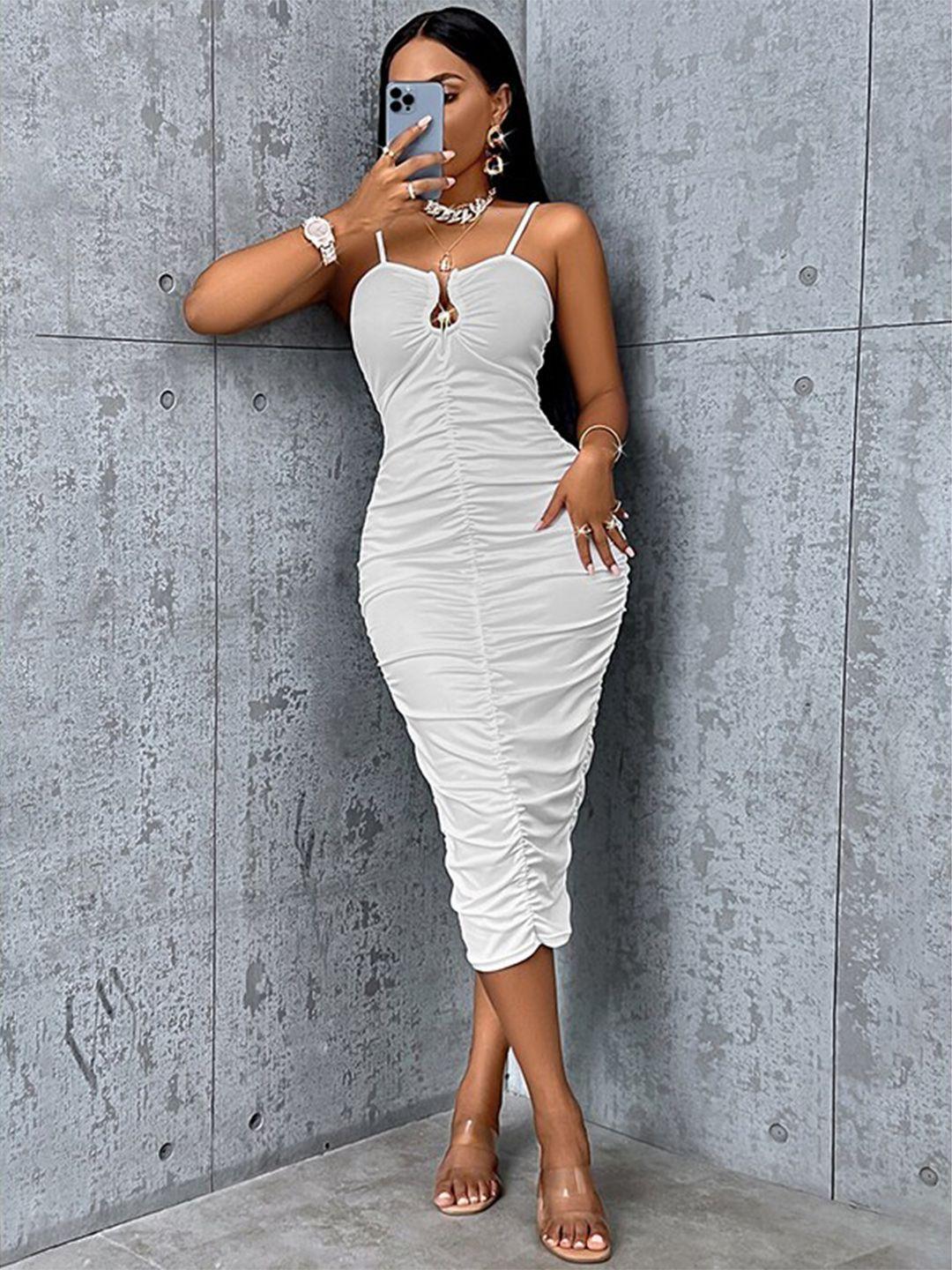 stylecast white bodycon midi dress