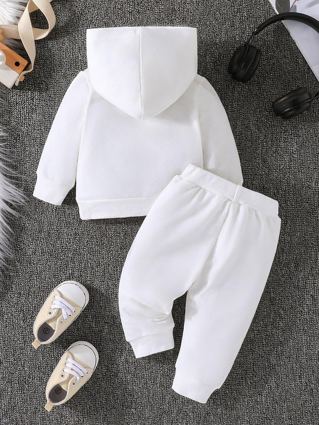 stylecast white kids printed sweatshirt with pyjamas