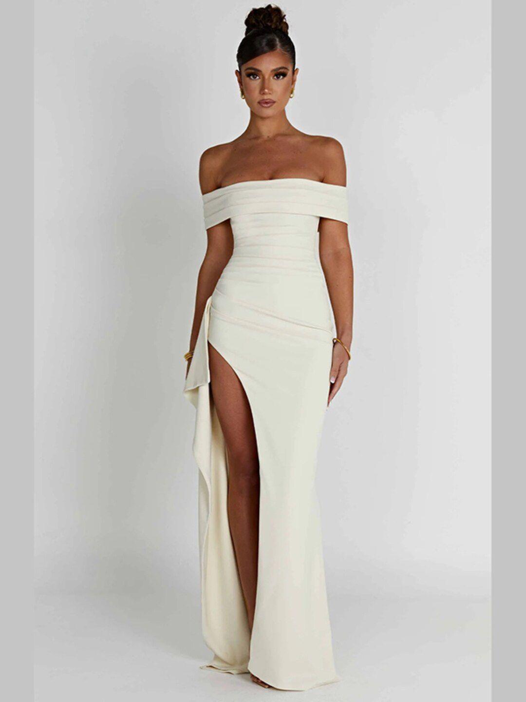 stylecast white off-shoulder maxi dress