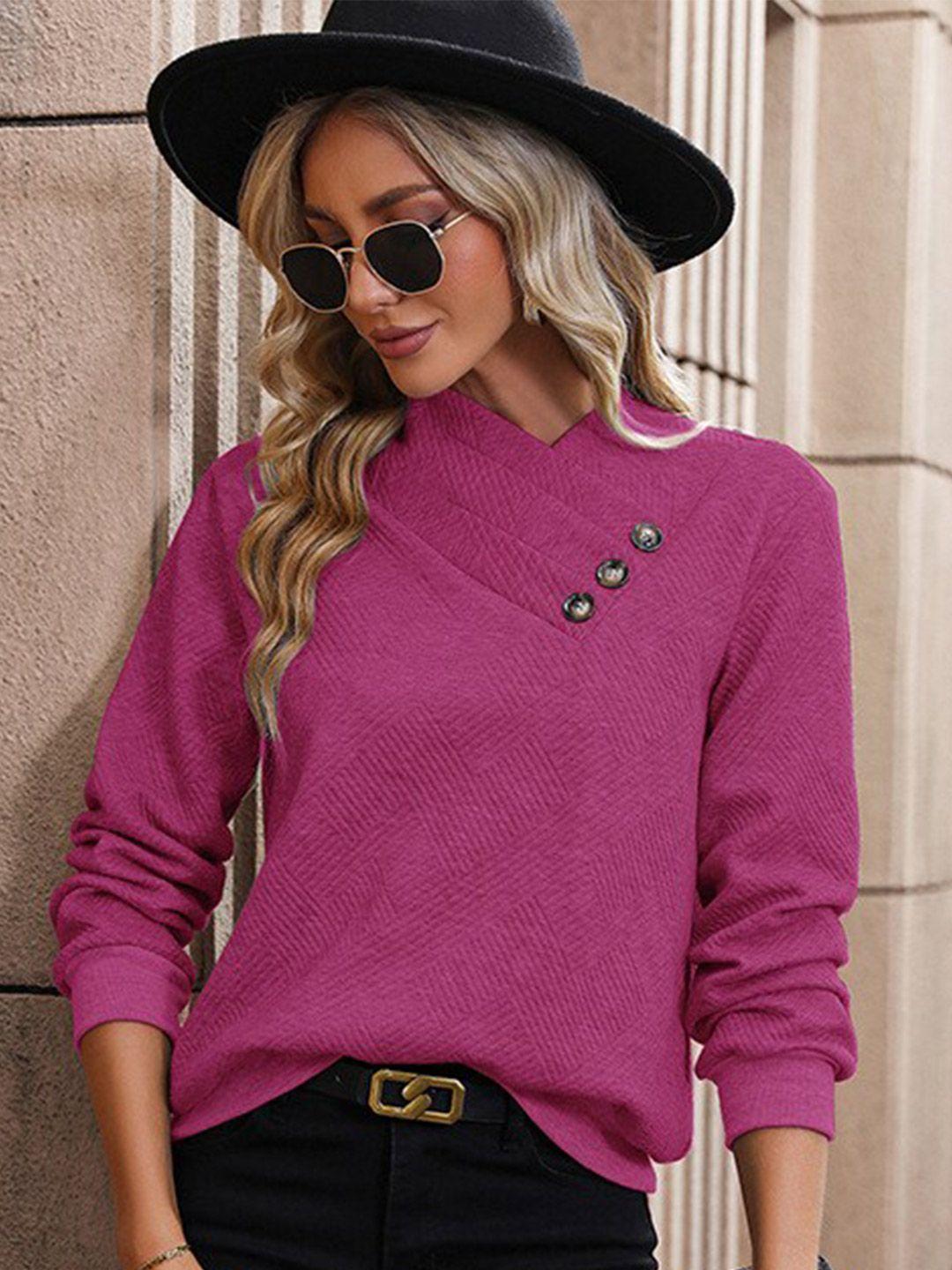 stylecast women fuchsia sweatshirt