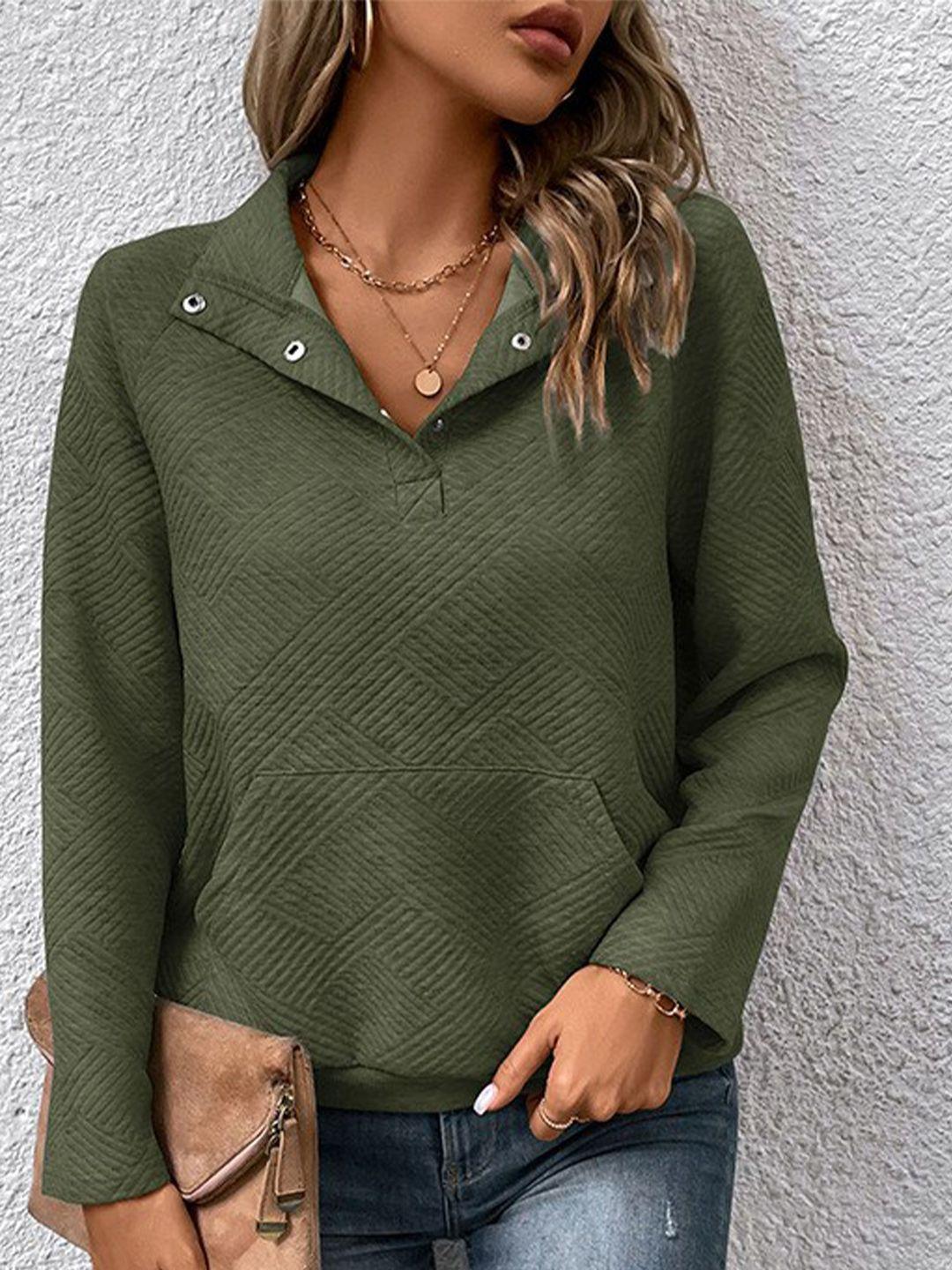 stylecast women green sweatshirt