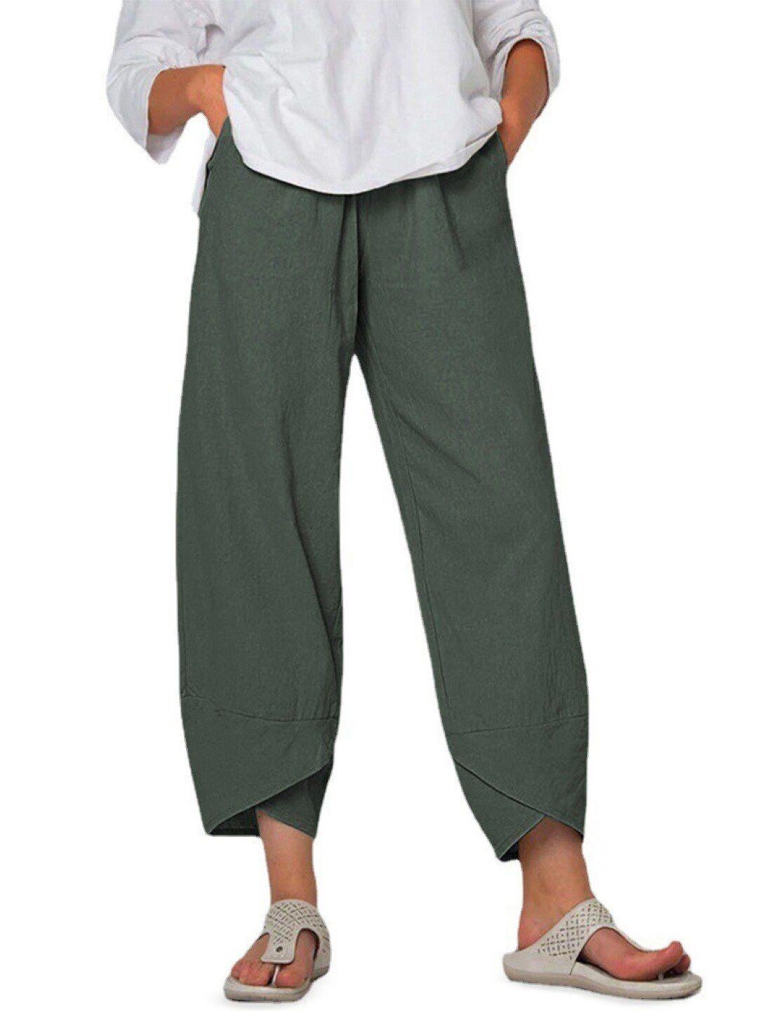 stylecast women grey smart regular fit casual trousers