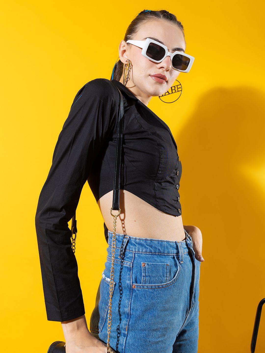 stylecast x hersheinbox casual crop shirt