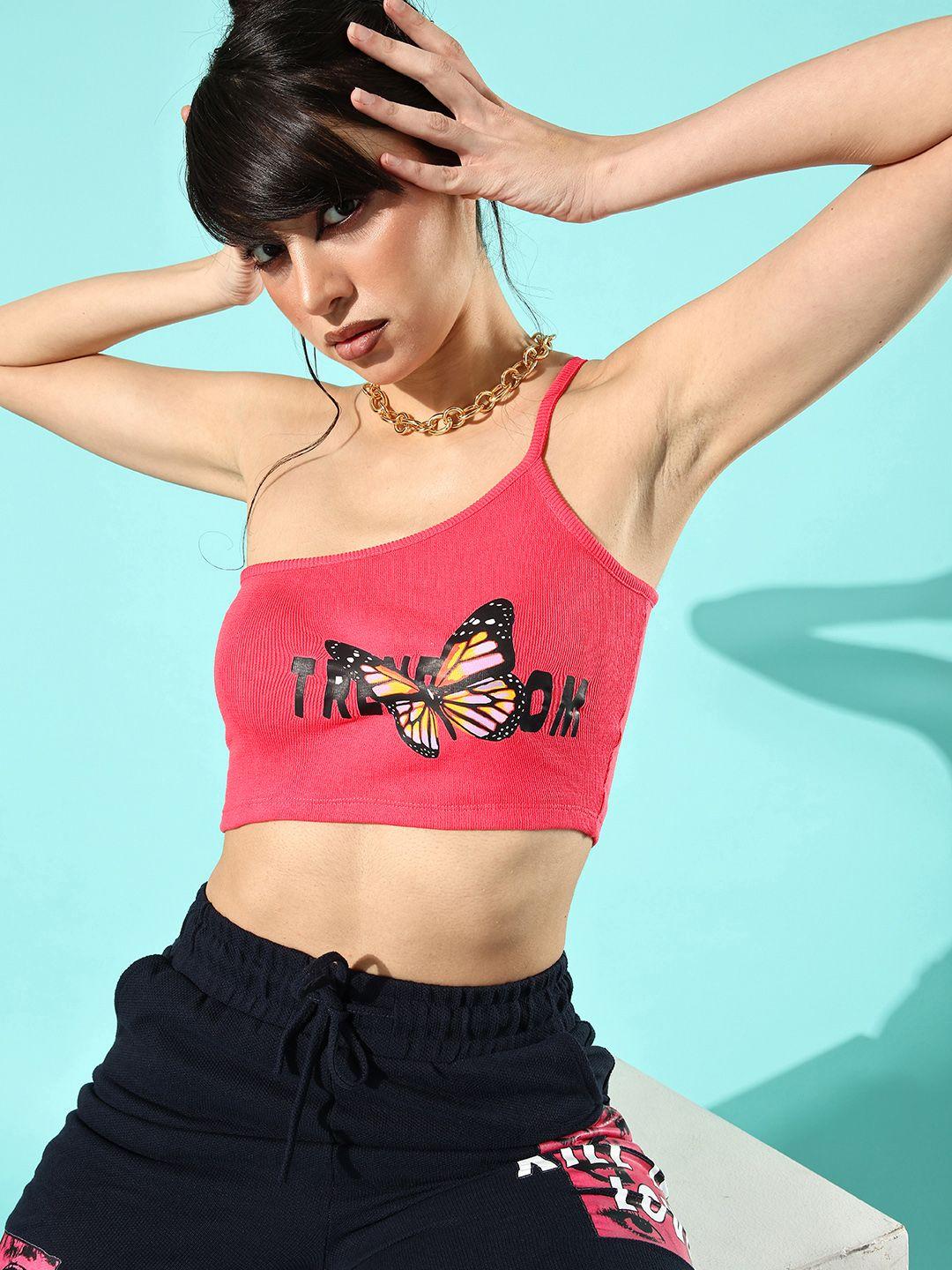 stylecast x hersheinbox coral graphic new neckline top