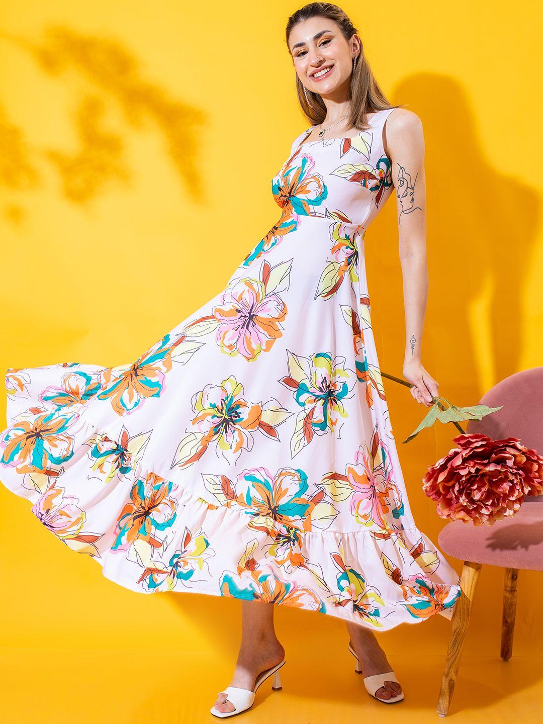 stylecast x hersheinbox floral print fit & flare midi dress