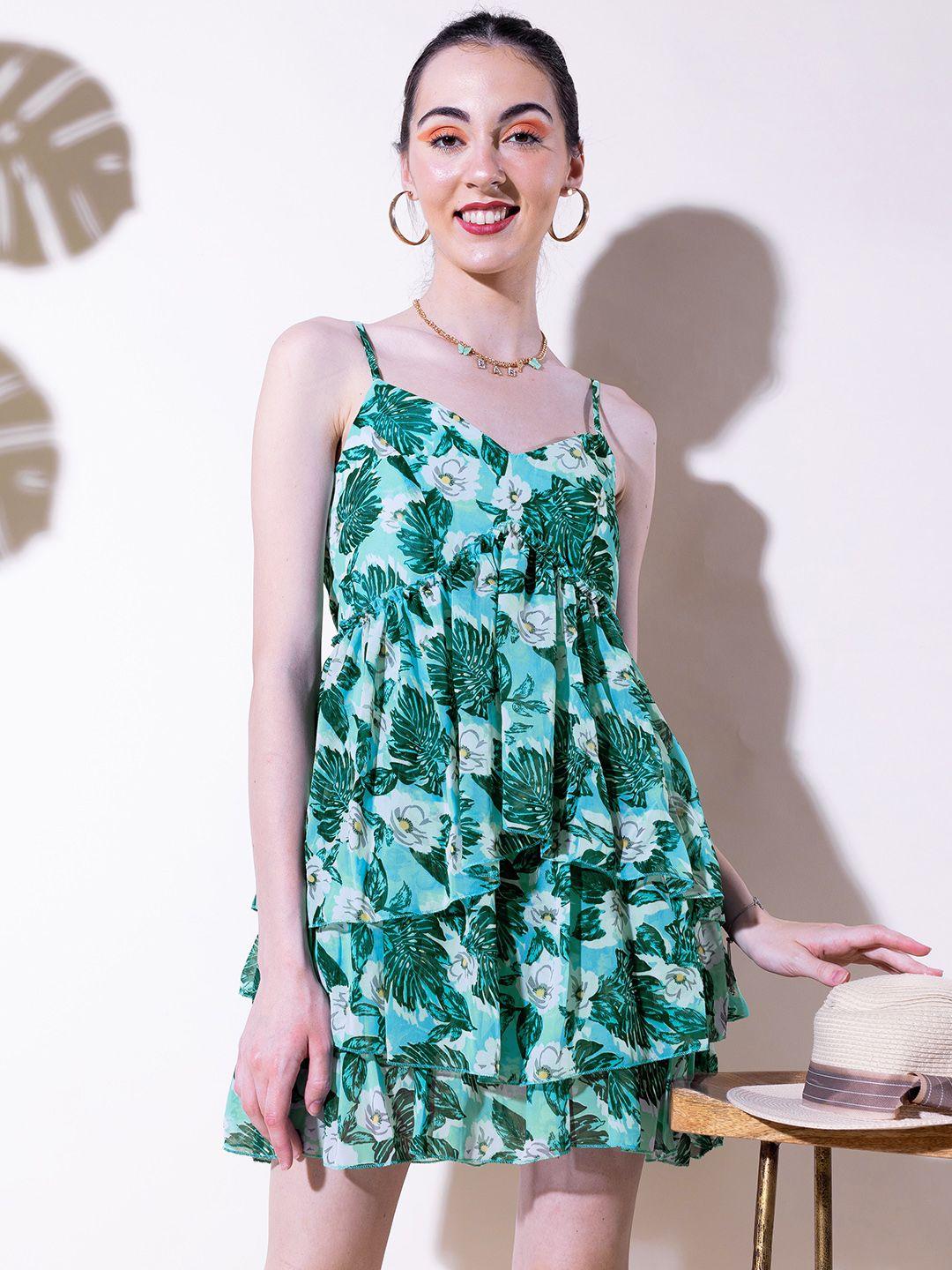 stylecast x hersheinbox floral print layered a-line mini dress