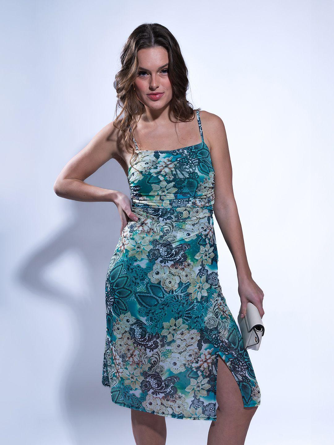 stylecast x hersheinbox floral print net a-line dress