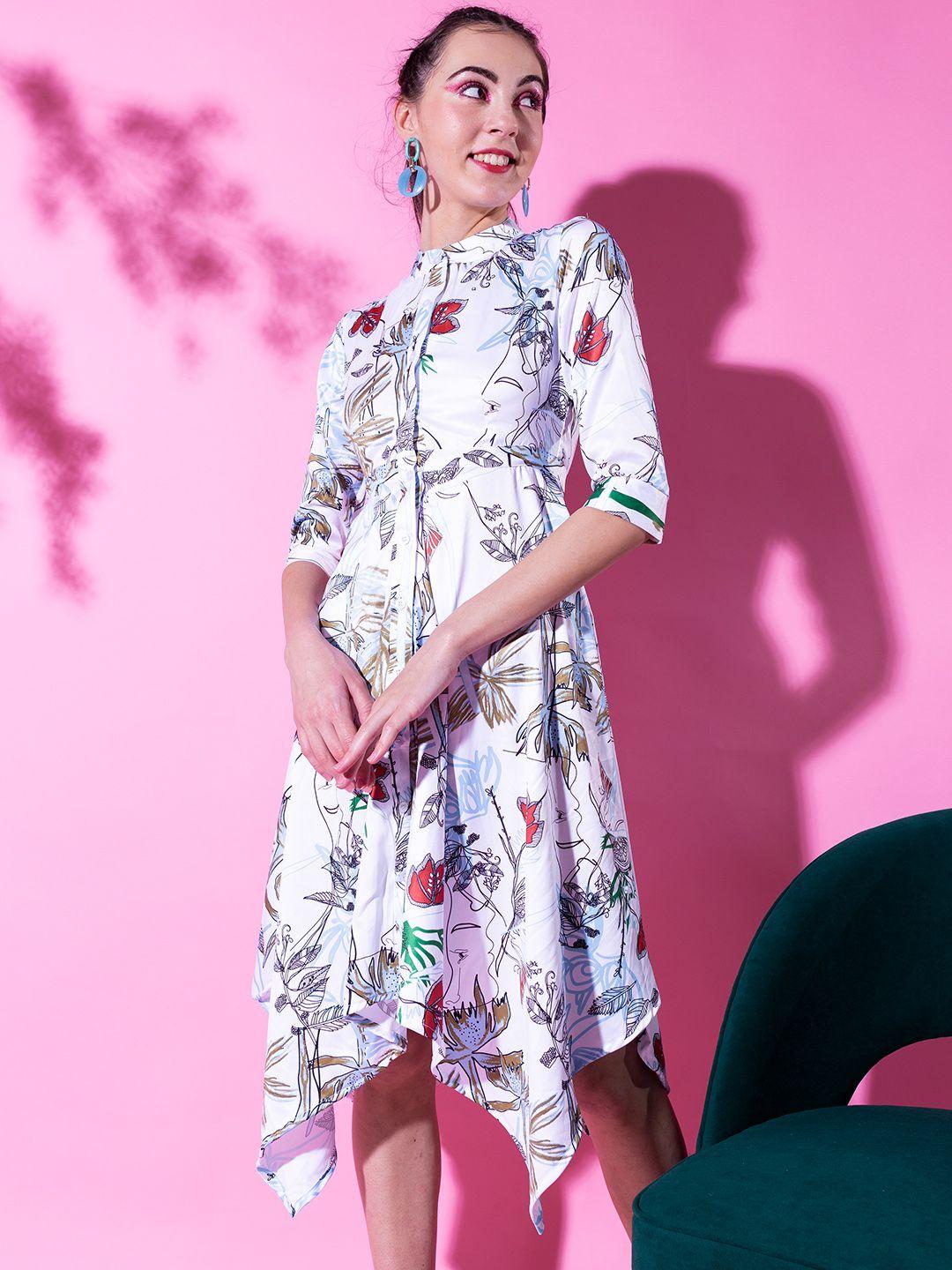 stylecast x hersheinbox floral print shirt midi dress