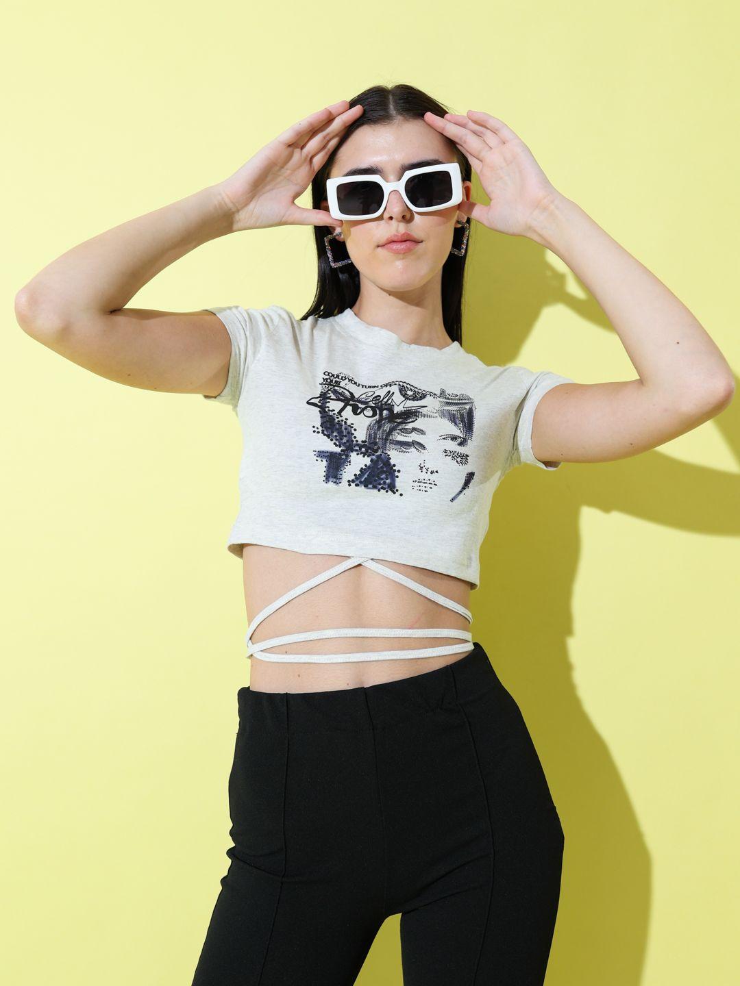 stylecast x hersheinbox graphic printed crop top