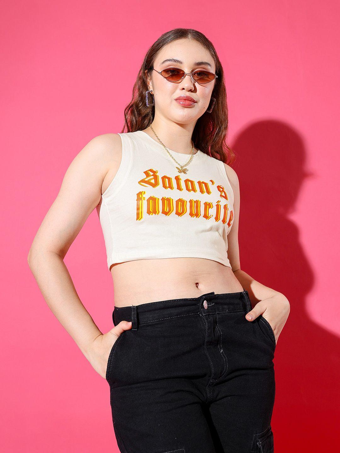 stylecast x hersheinbox printed cotton crop top