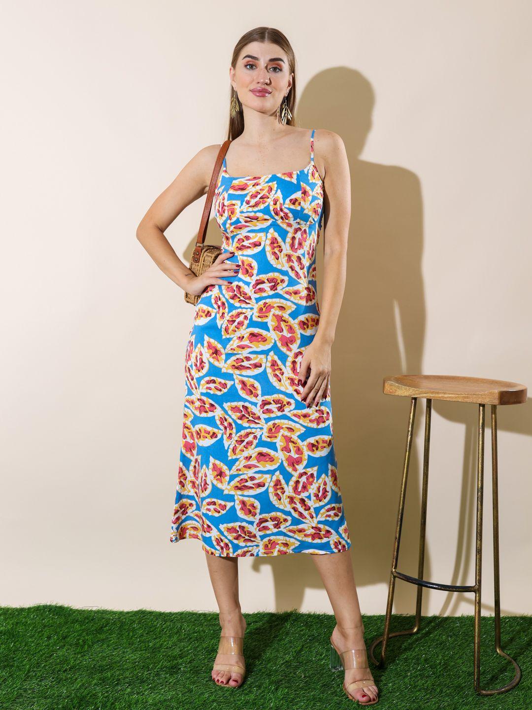 stylecast x hersheinbox printed smocked a-line midi dress