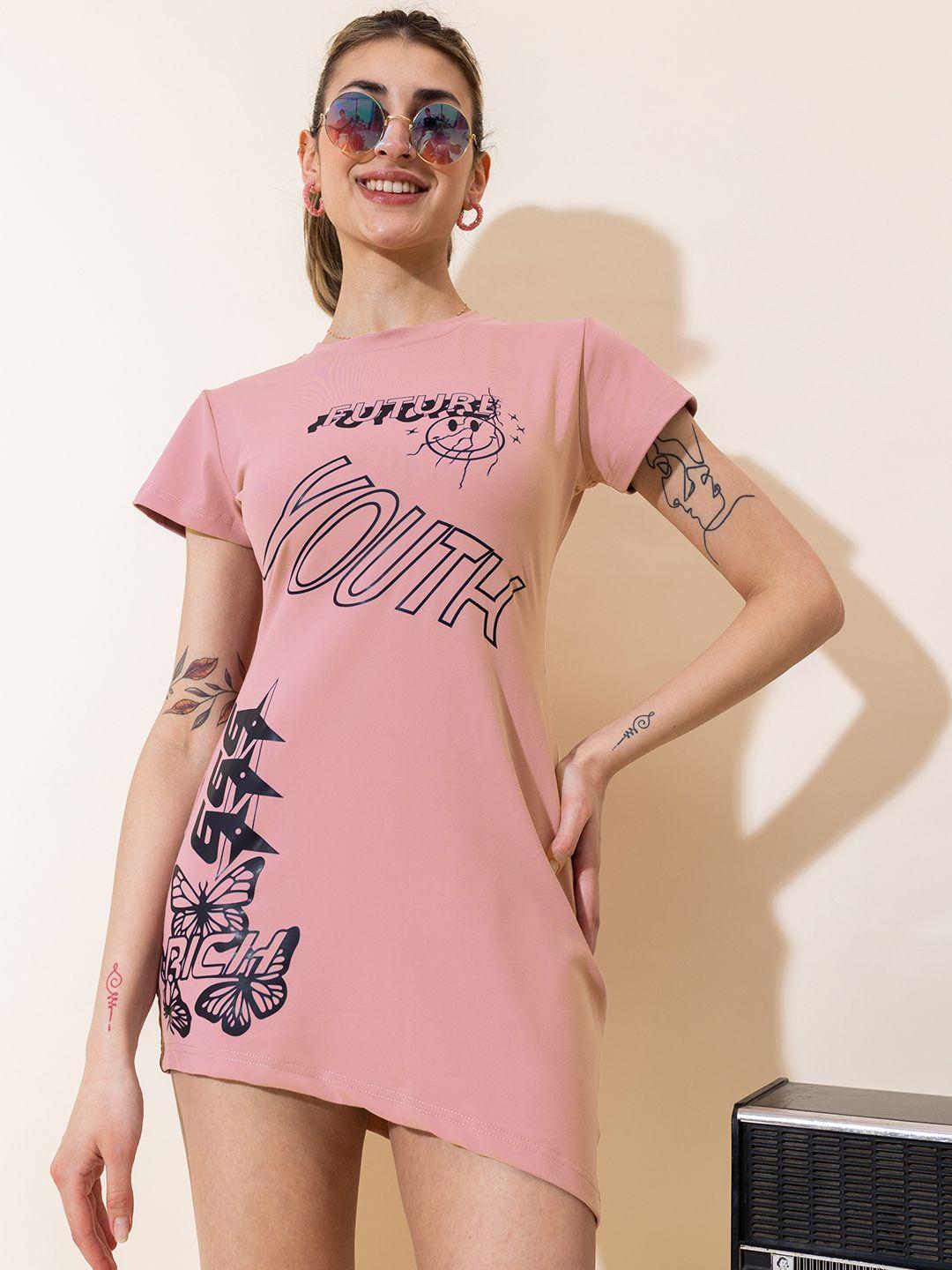 stylecast x hersheinbox printed t-shirt mini dress