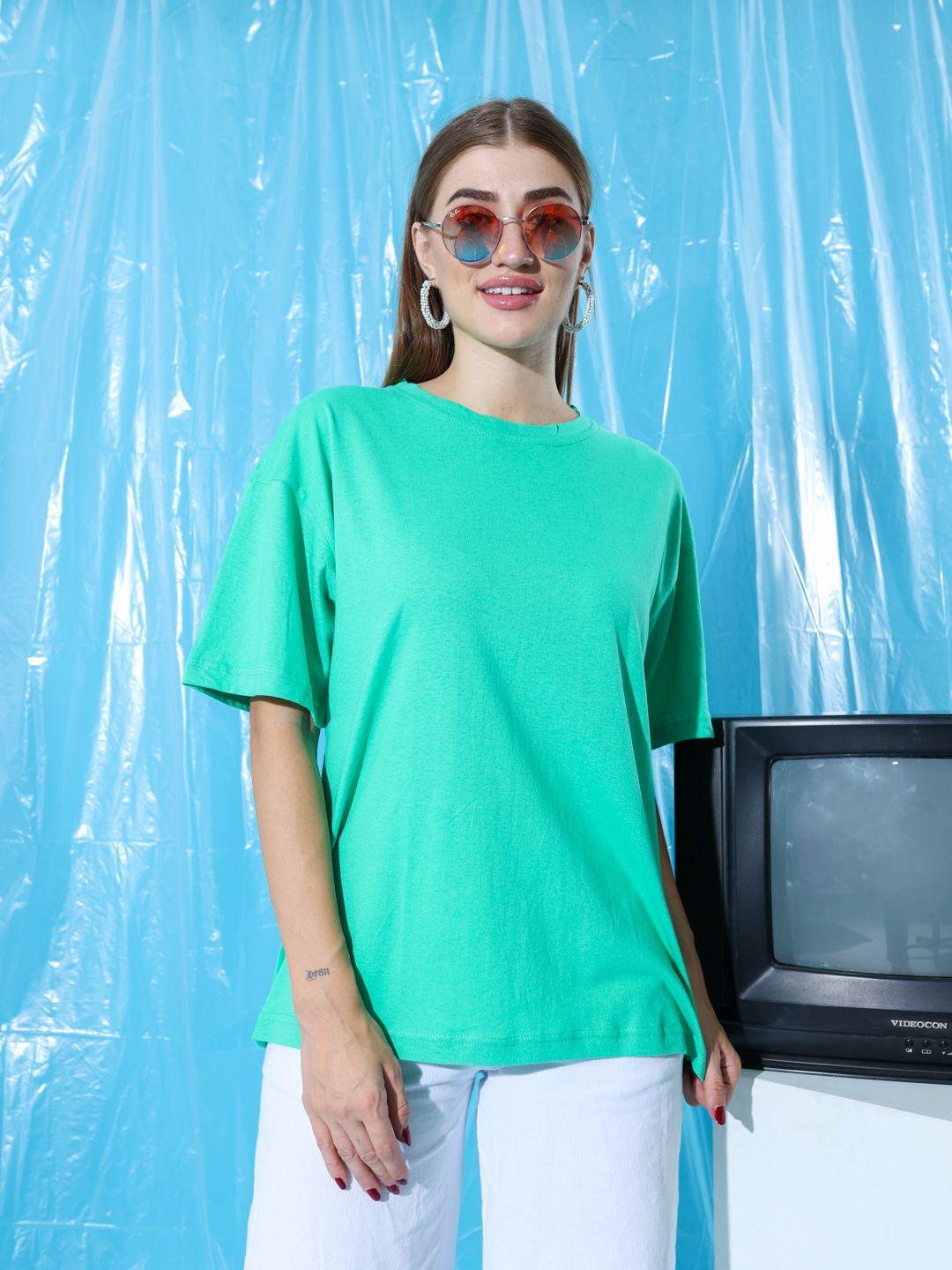 stylecast x hersheinbox pure cotton drop-shoulder sleeves boxy t-shirt