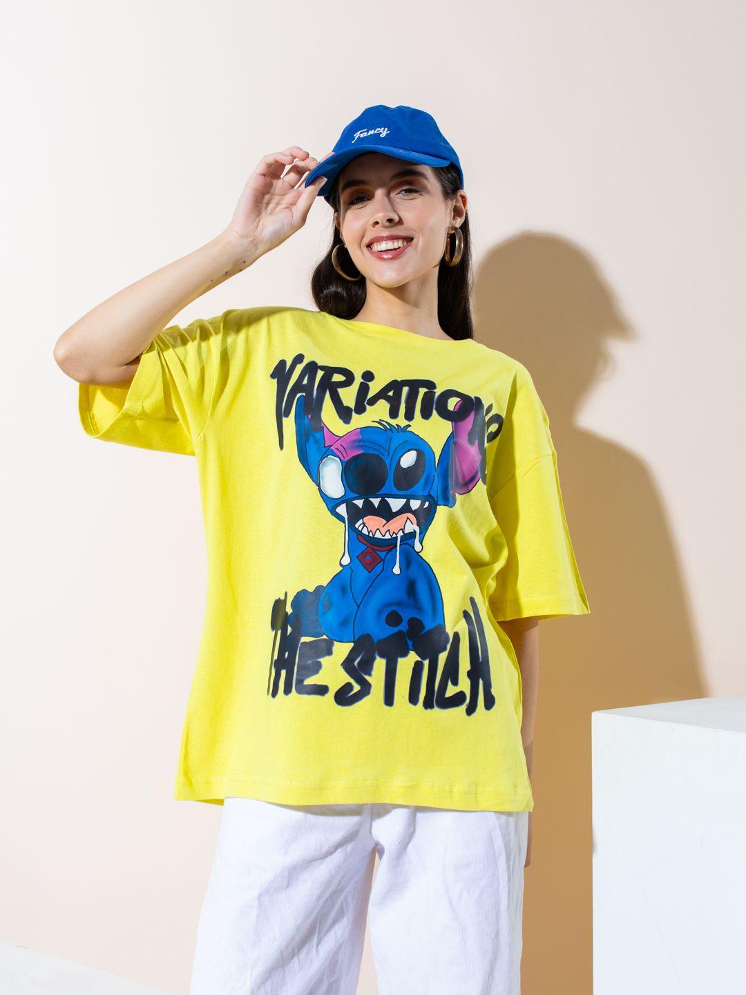 stylecast x hersheinbox pure cotton printed drop-shoulder t-shirt