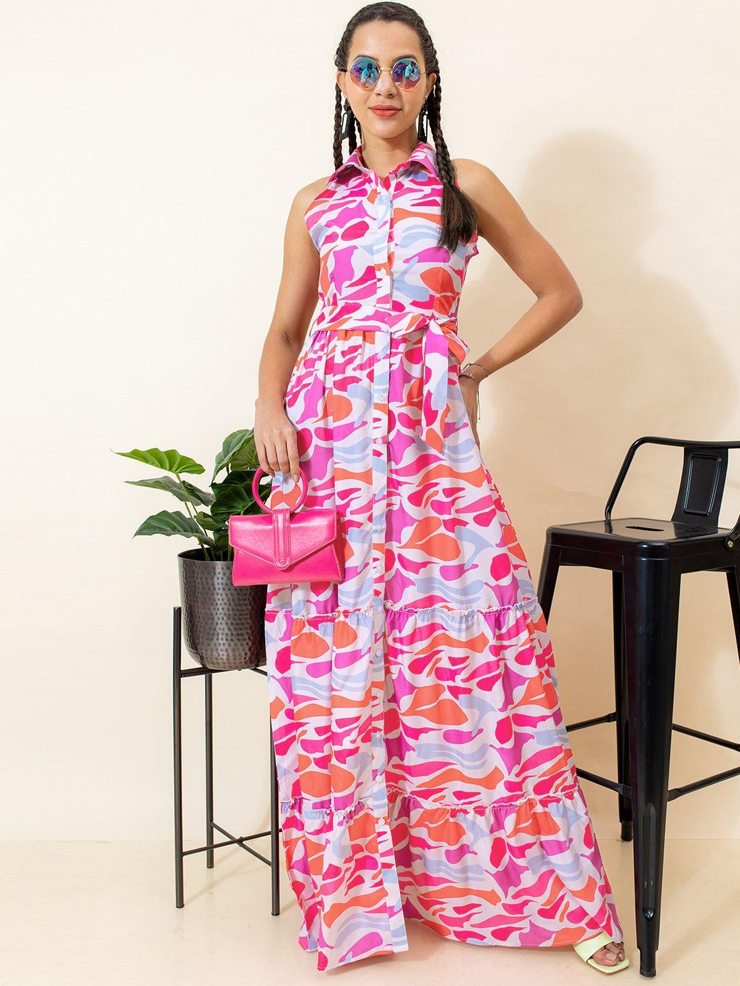 stylecast x hersheinbox shirt styled tiered maxi dress