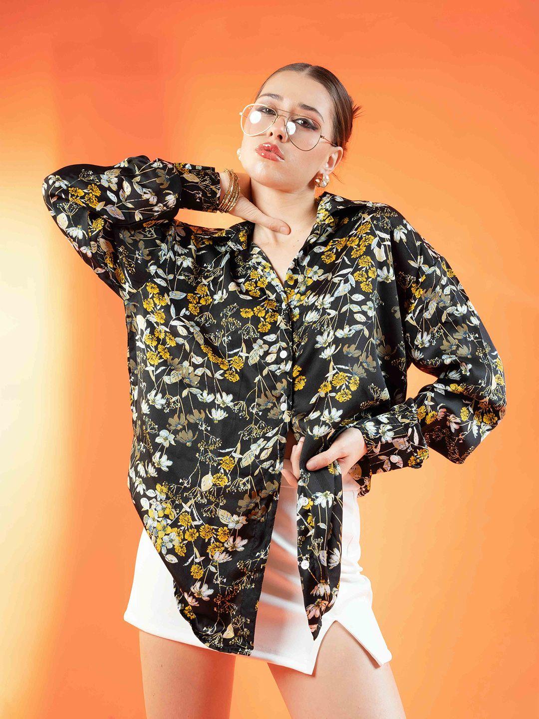 stylecast x hersheinbox women floral oversized casual shirt