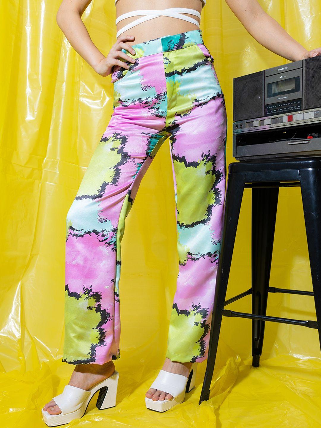 stylecast x hersheinbox women multicoloured trousers