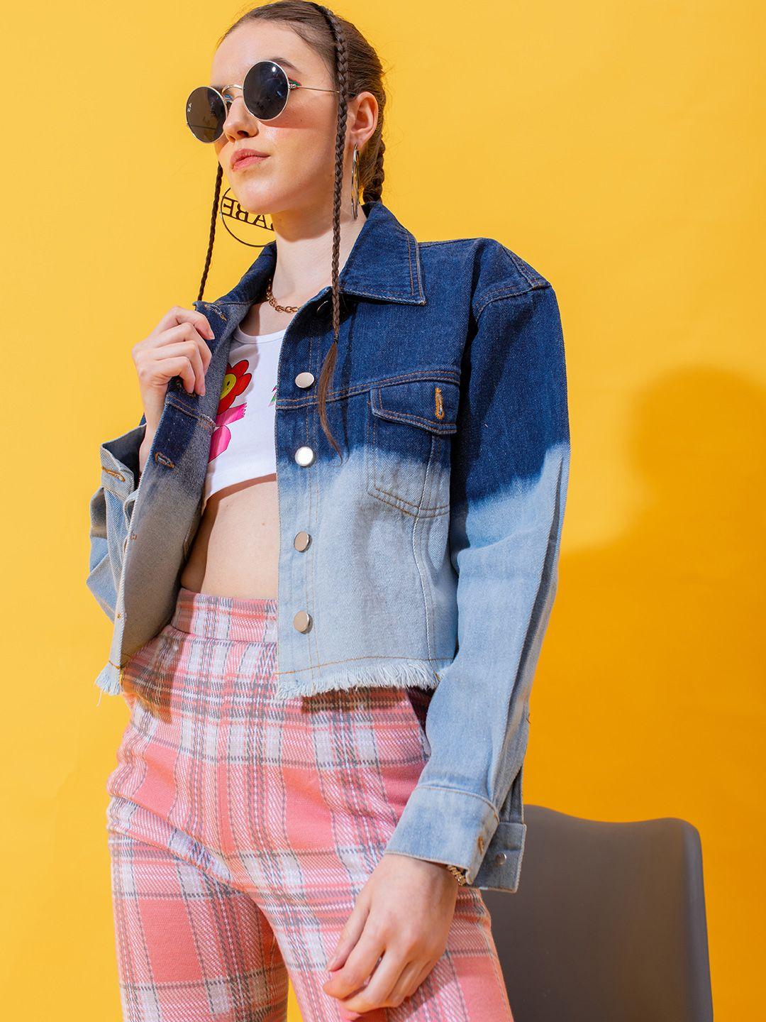 stylecast x hersheinbox women ombre denim jacket