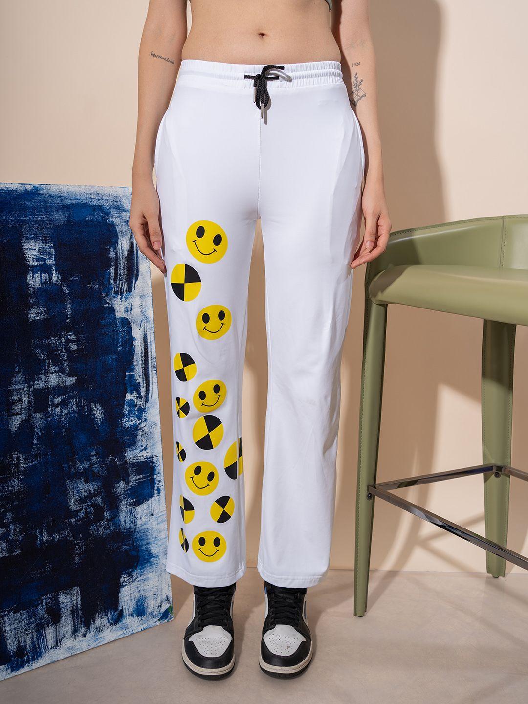stylecast x hersheinbox women printed relaxed high-rise trousers