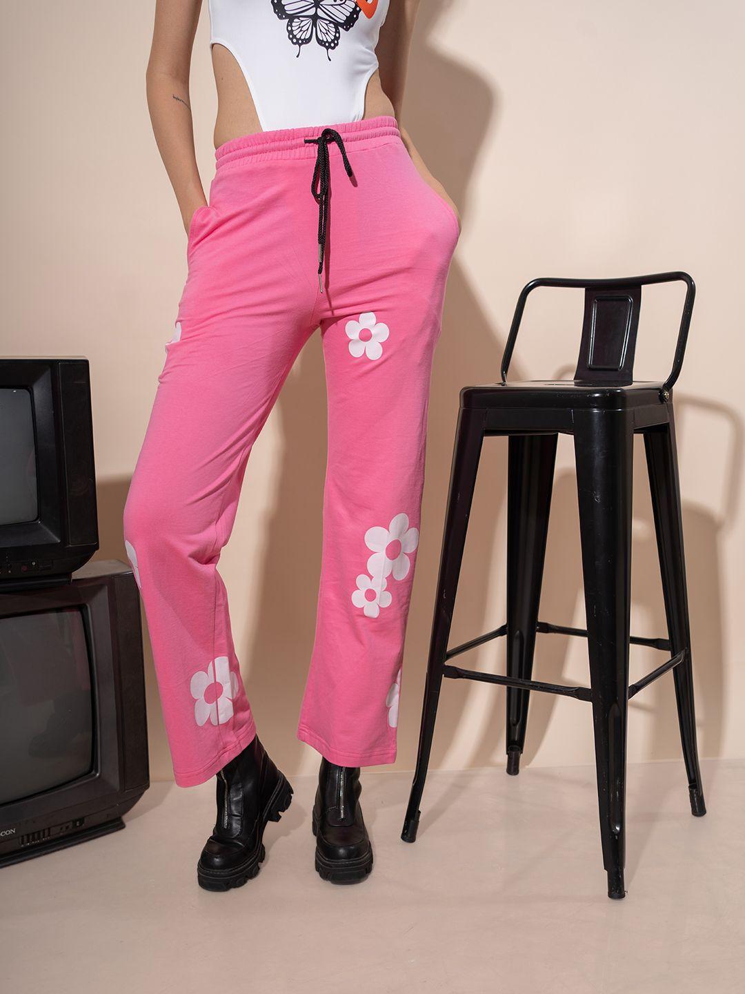 stylecast x hersheinbox women printed relaxed high-rise trousers