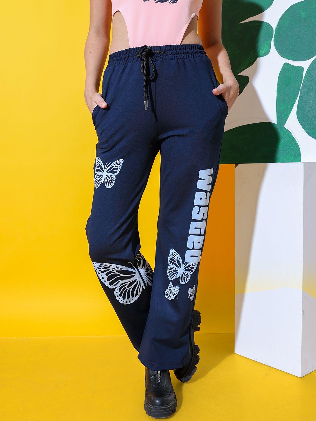 stylecast x hersheinbox women printed straight fit trousers