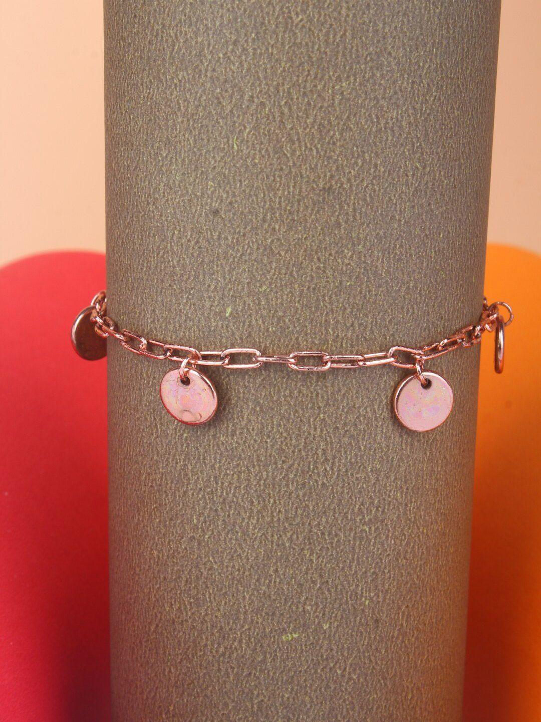 stylecast x kpop rose gold-plated enamelled charm bracelet