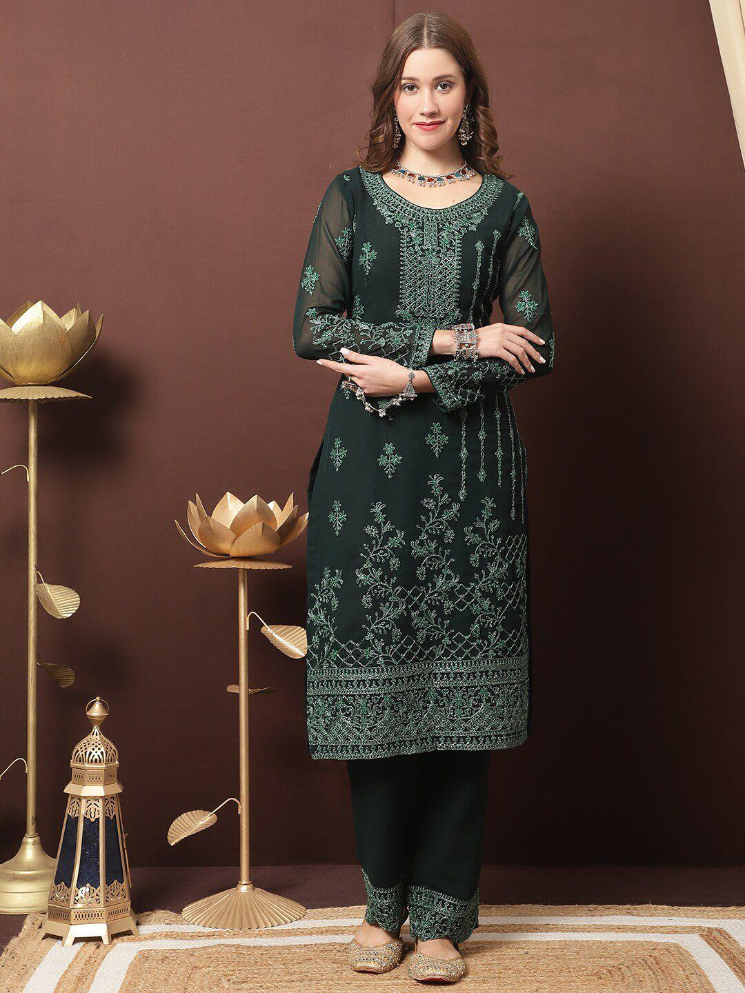 stylee lifestyle embroidered silk georgette unstitched dress material
