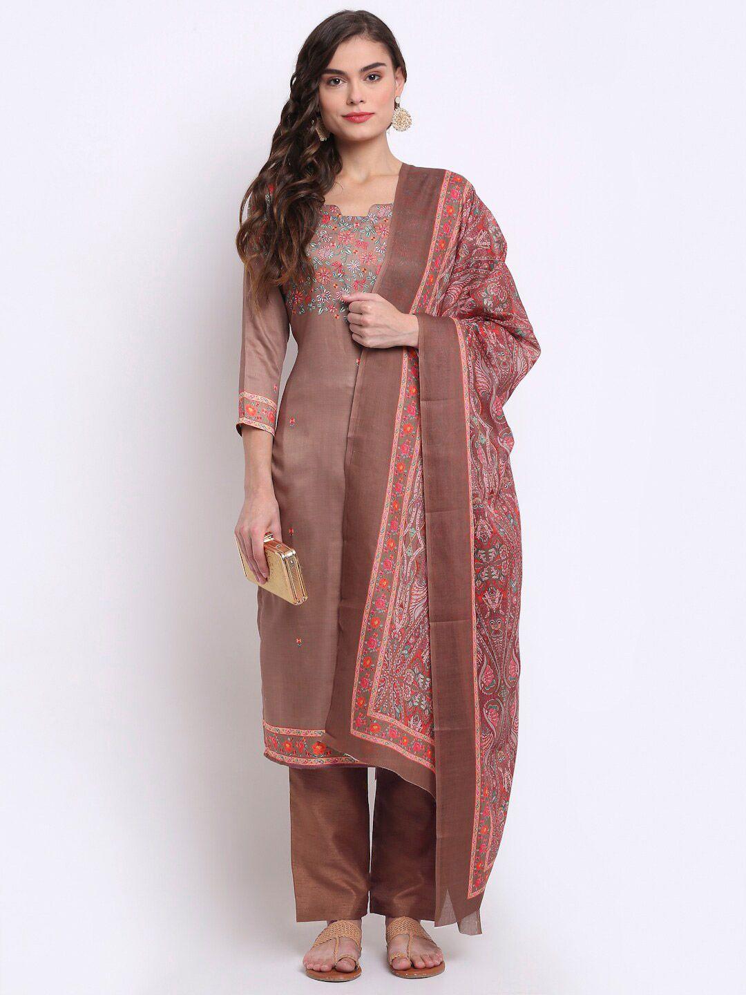 stylee lifestyle printed pure cotton unstitched dress material