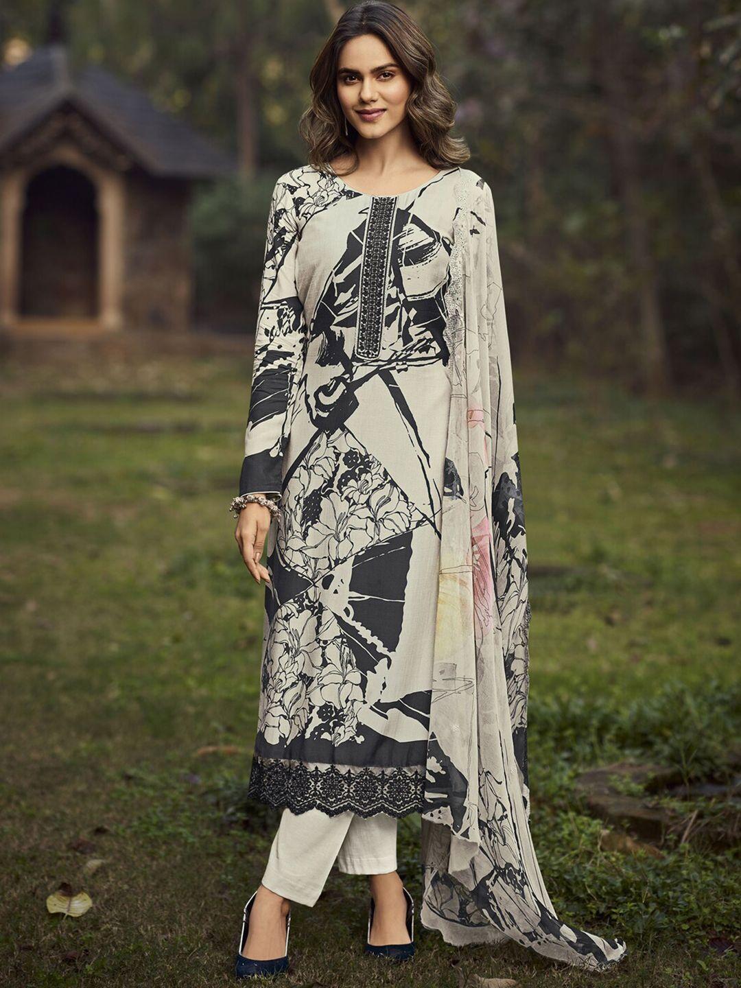 stylee lifestyle digital printed pure silk unstitched dress material