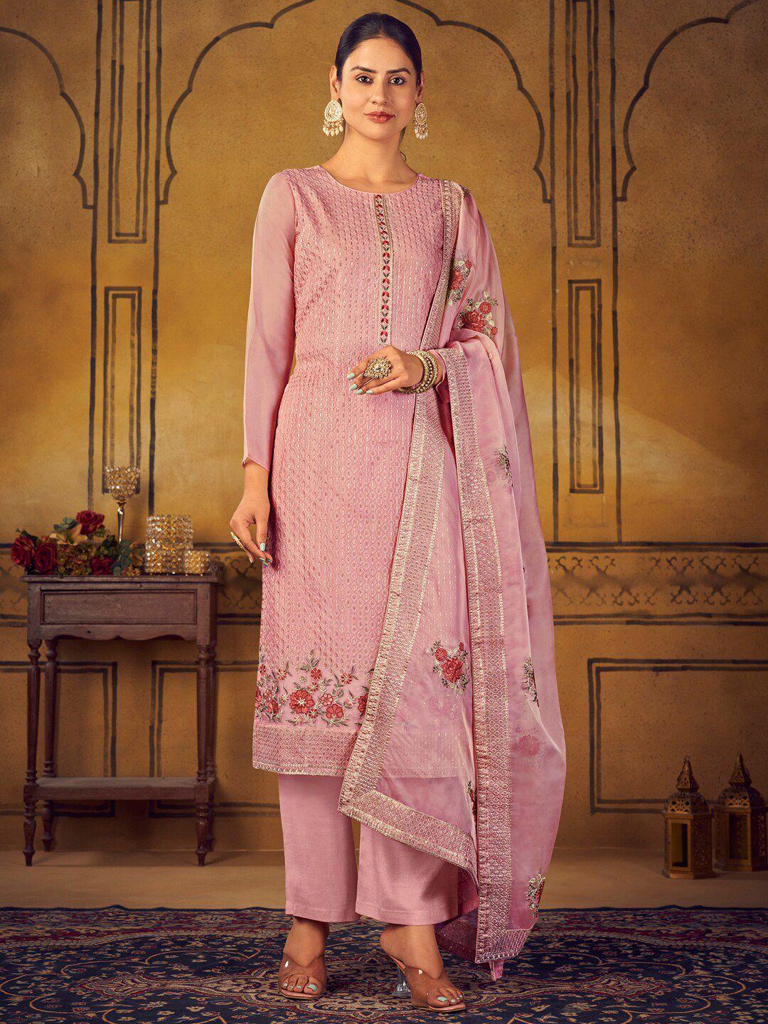 stylee lifestyle embroidered pure silk unstitched dress material