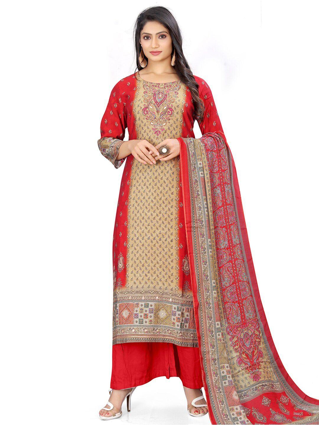 stylee lifestyle ethnic motifs printed unstitched dress material