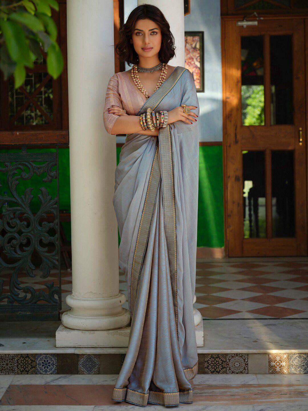 stylee lifestyle zari woven design border art silk saree