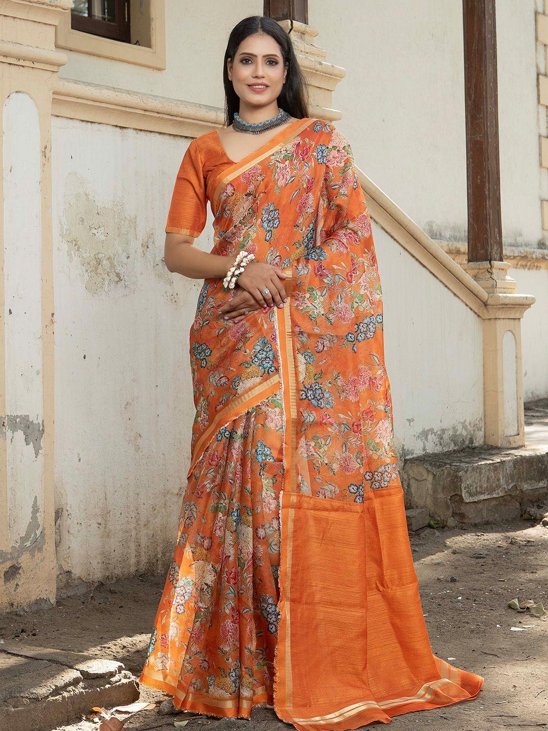 stylefables floral printed saree